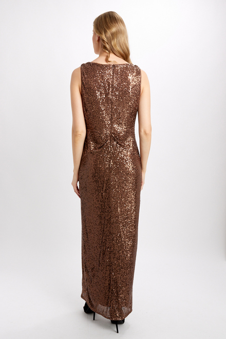 Sequin Wrap Front Gown Style 233714. Cinnamon/cinnamon. 3