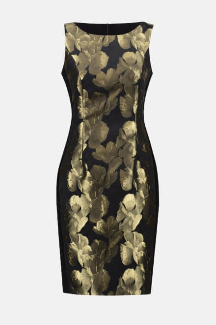 Foil Leaf Dress Style 233715. Black/bronze. 6