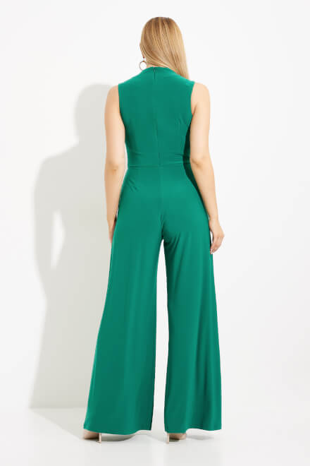 Draped Front Jumpsuit Style 233727. True Emerald. 2