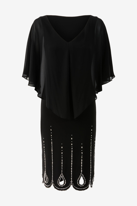 Chiffon Overlay Dress Style 233734. Black. 6