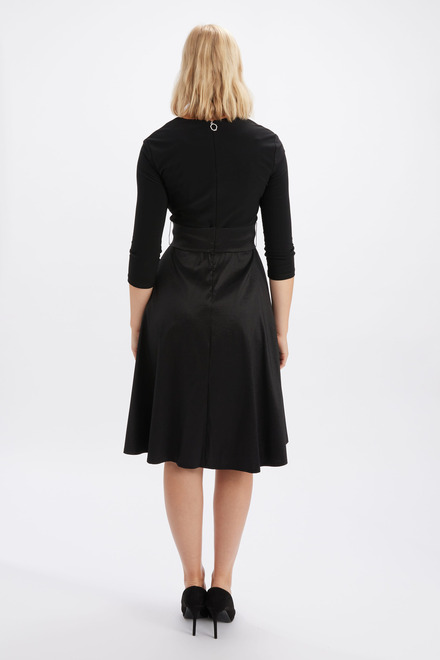 Solid &amp; Taffeta Dress Style 233739. Black. 5