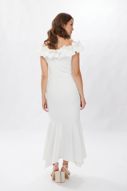 Ruffle Shoulder Dress Style 233741. Vanilla 30. 5