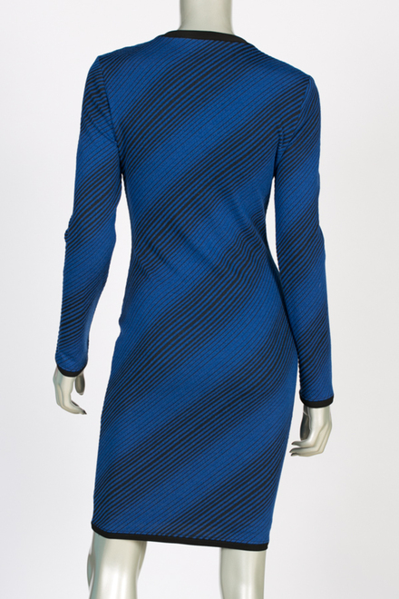 Joseph Ribkoff robe style 144900. Bleu/noir. 2