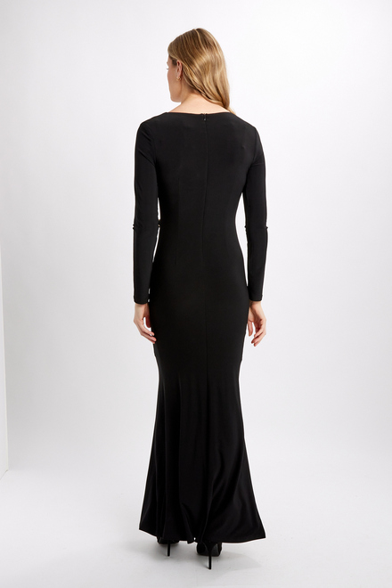 Draped Neck Gown Style 233752. Black. 2