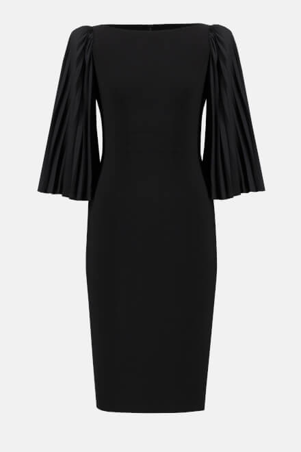 Sheer Sleeve Dress Style 233766. Black. 8