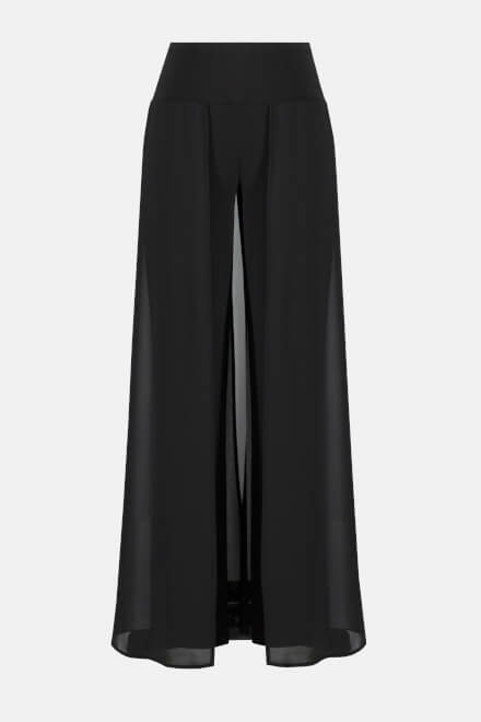 Chiffon Overlay Pant Style 233773. Black. 6