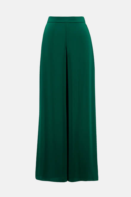Wide Leg Satin Pants Style 233785. True Emerald. 6