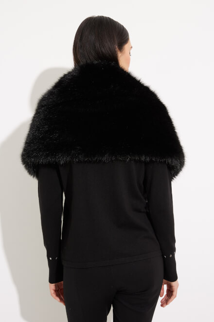 Faux Fur Cover-Up Style 233796. Black. 3