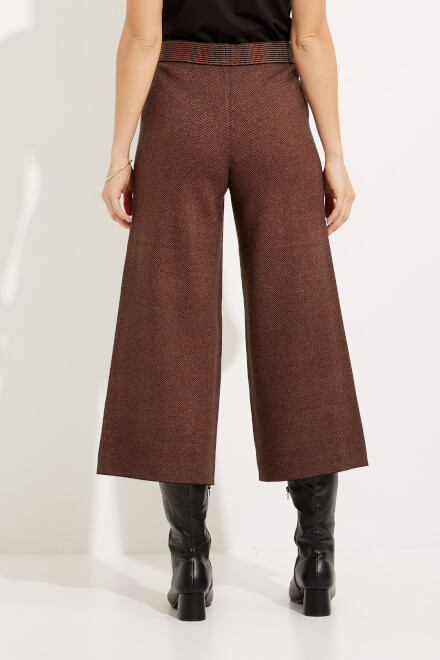 Cropped Wide Leg Pants Style 233904. Black/toffee. 2
