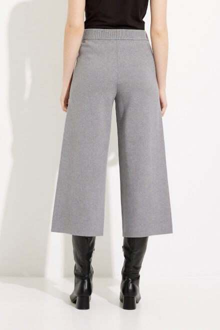 Wide Leg Drawstring Pants Style 233908. Grey Melange. 2
