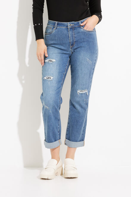 Ripped & Cuffed Jeans Style 233911
