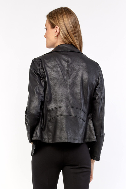 Studded Shoulder Jacket Style 233926. Black. 2