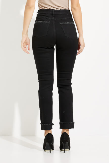 Slim Fit Denim Pants Style 233929. Black. 2