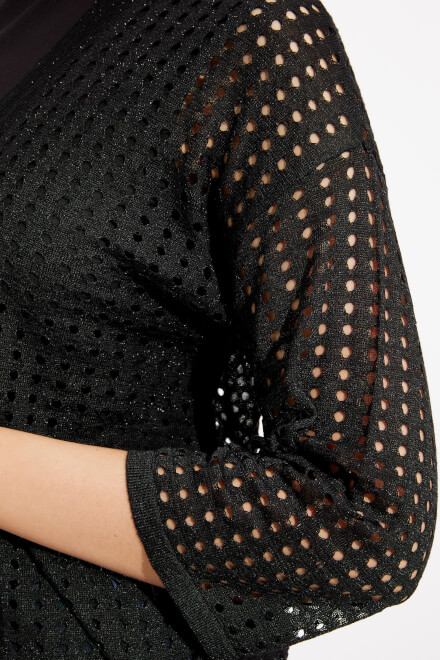 Perforated Knit Cover-Up Style 233937. Black. 4