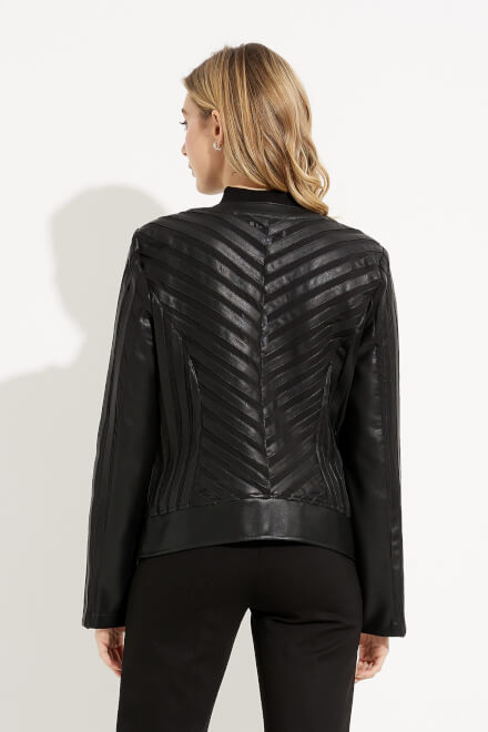 Studded Collarless Jacket Style 233962. Black. 2