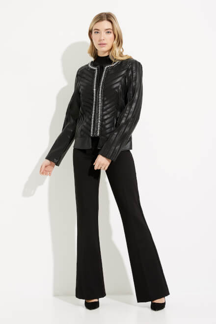 Studded Collarless Jacket Style 233962. Black. 5