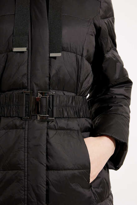 Joseph Ribkoff Puffer Coat Style 224917. Black. 4