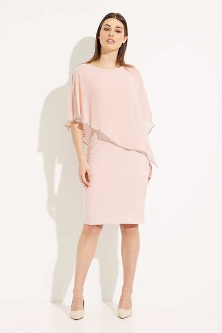 Dress with Asymmetric Hem Style 223762. Rose. 5