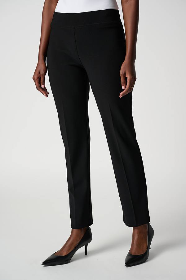 Contour Waistband Slim Pants Style 143105. Black