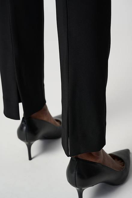 Pantalon 7/8, plis marqu&eacute;s Mod&egrave;le 143105S24. Noir. 3