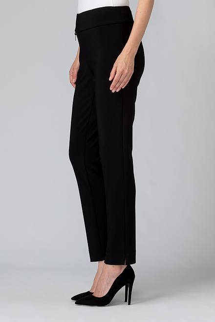 Pantalon droit, plis marqu&eacute;s Mod&egrave;le 144092S24. Noir. 3