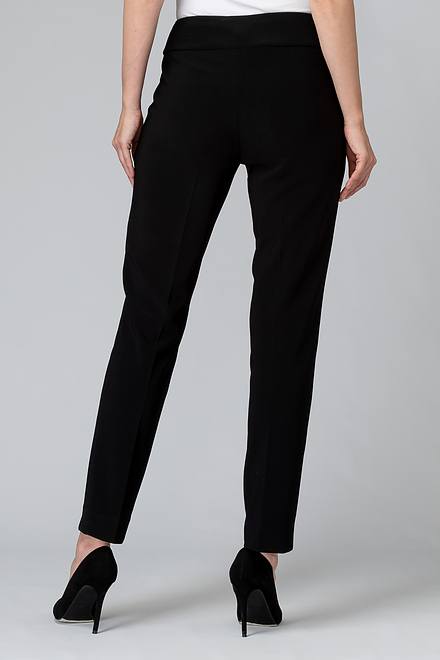 Pantalon droit, plis marqu&eacute;s Mod&egrave;le 144092S24. Noir. 4