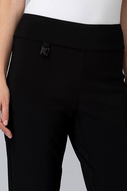 Pantalon droit, plis marqu&eacute;s Mod&egrave;le 144092S24. Noir. 5