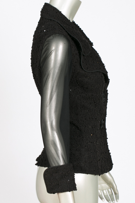 Joseph Ribkoff haut style 143501. Noir/noir. 3