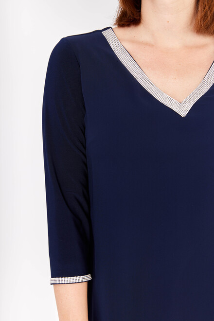 3/4 Sleeve Knit Dress Style 208003. Midnight. 5