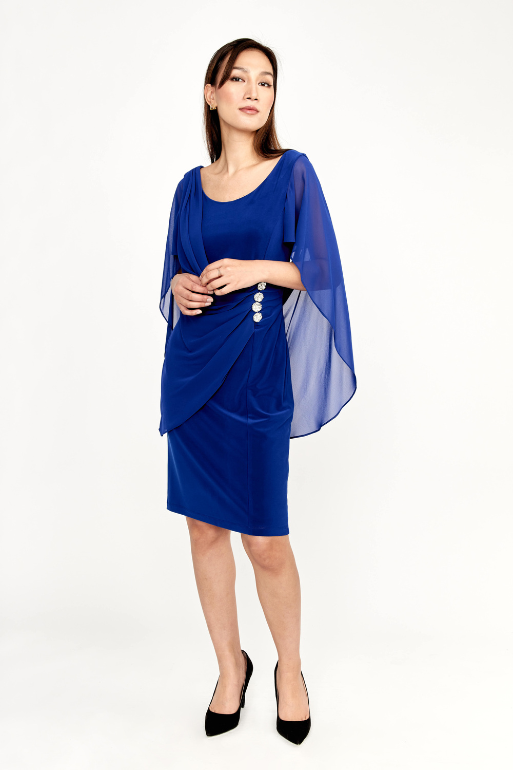 Ruched Sheath Dress Style 209228. Imperial Blue