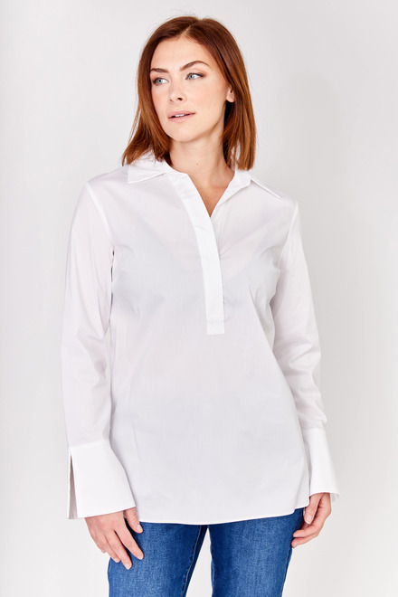 Half-buttoned shirt Style 214684U. White