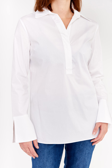 Half-buttoned shirt Style 214684U. White. 3