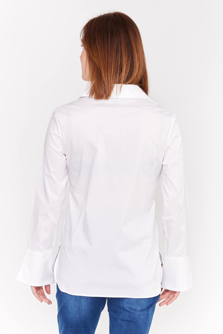 Half-buttoned shirt Style 214684U. White. 2