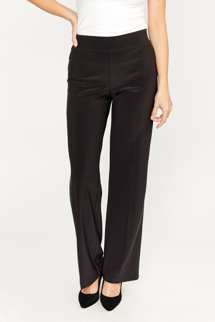 Clean Front Pleated Pants Style 233015. Black. 3