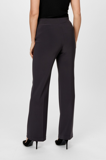 Clean Front Pleated Pants Style 233015. Charcoal. 2