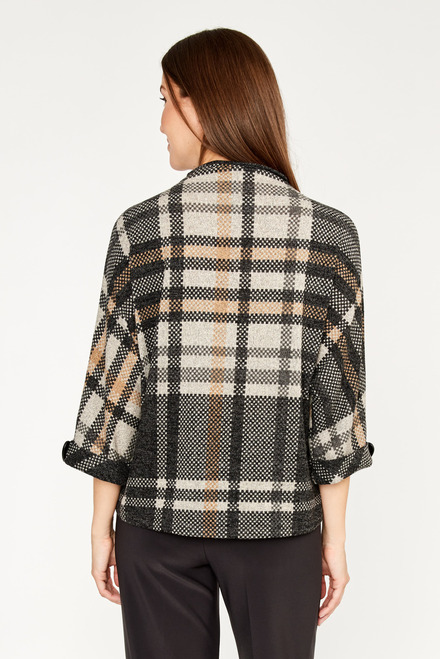 Oversized Checkered Top Style 233317. Charcoal/camel. 3