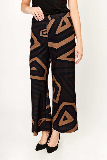 Abstract Motif Pants Style 233372. Black/Brown