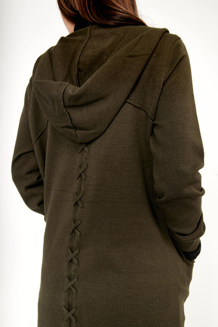 Hooded Cardigan Style 233880U. Khaki. 4