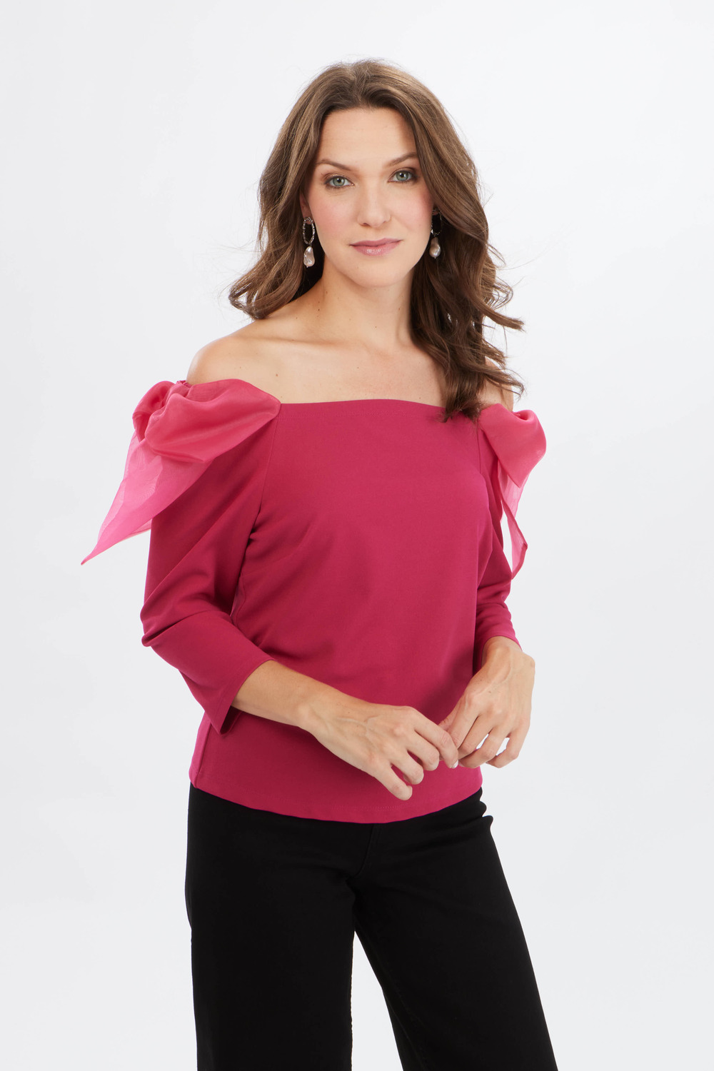 Tiered Sleeve Top Style 239143. Rose