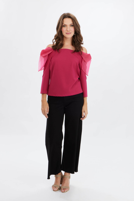 Tiered Sleeve Top Style 239143. Rose. 5