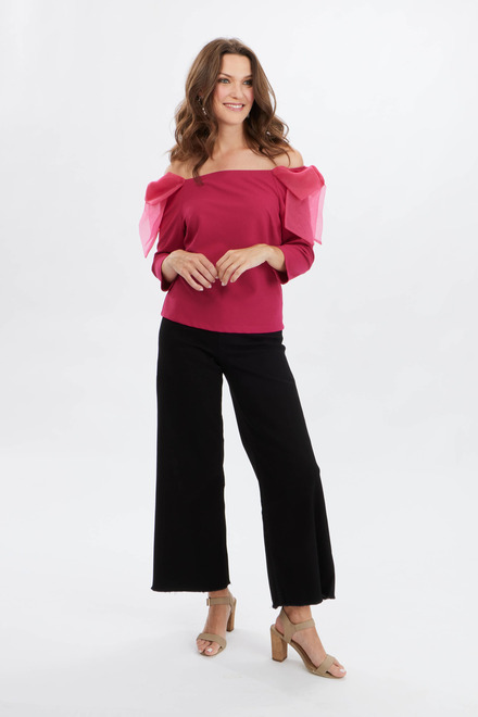 Tiered Sleeve Top Style 239143. Rose. 4