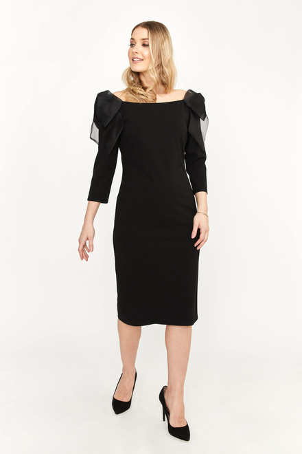 Tiered Sleeve Dress Style 239148. Black. 6