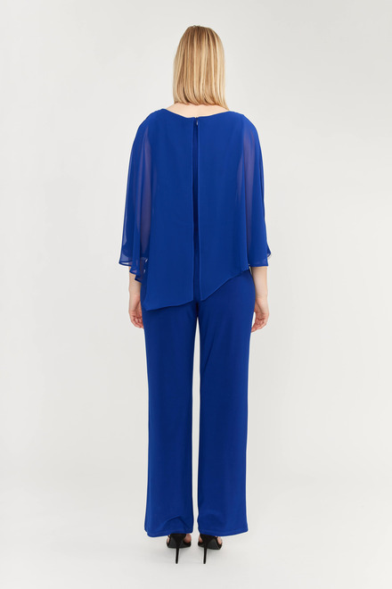 Embellished Chiffon Jumpsuit Style 239197. Imperial Blue. 2