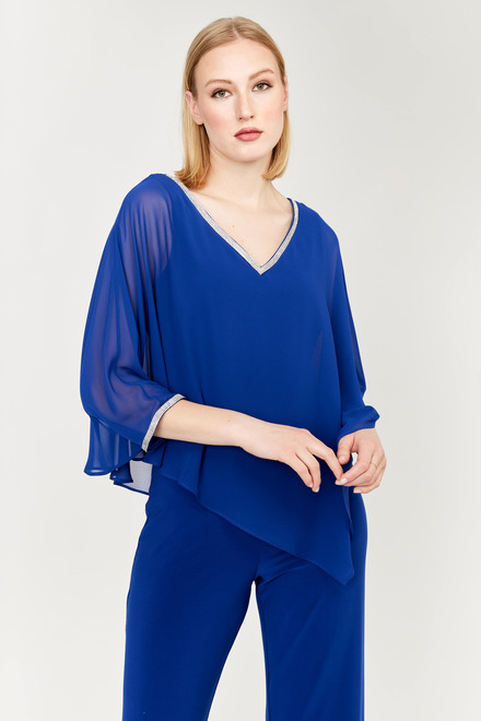 Embellished Chiffon Jumpsuit Style 239197. Imperial Blue. 3
