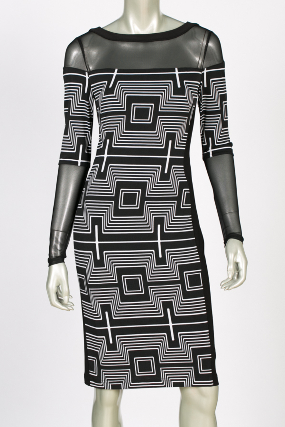 Joseph Ribkoff dress style 143639. Black/white