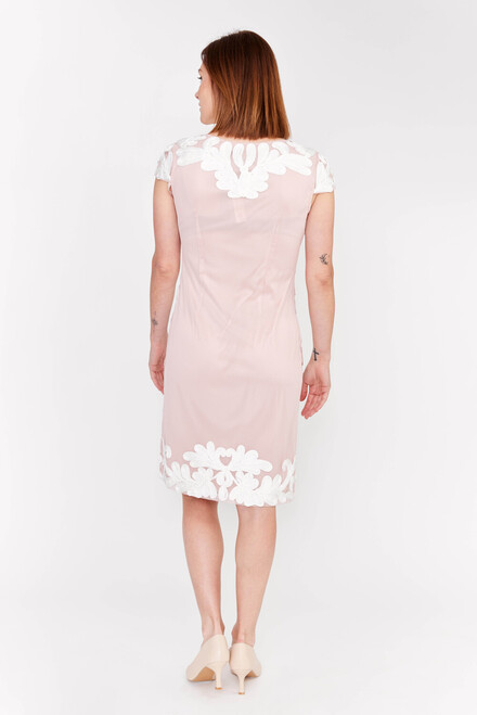 Lace Sheath Dress Style 68109U . Blush/off White. 2