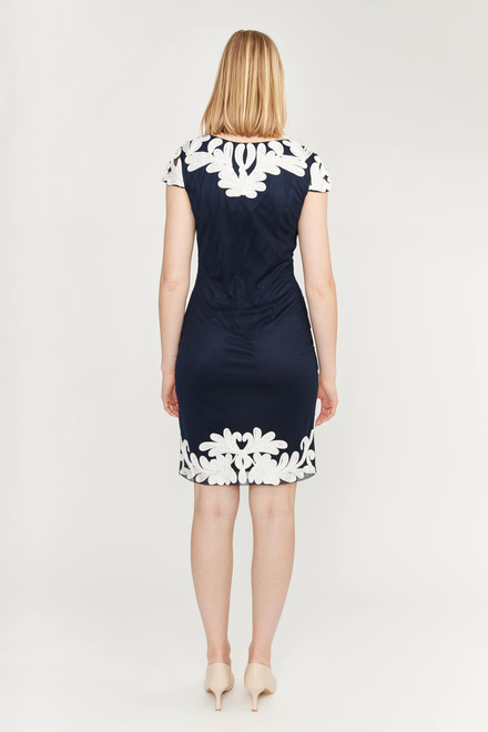Lace Sheath Dress Style 68109U . Navy/offwhite. 2