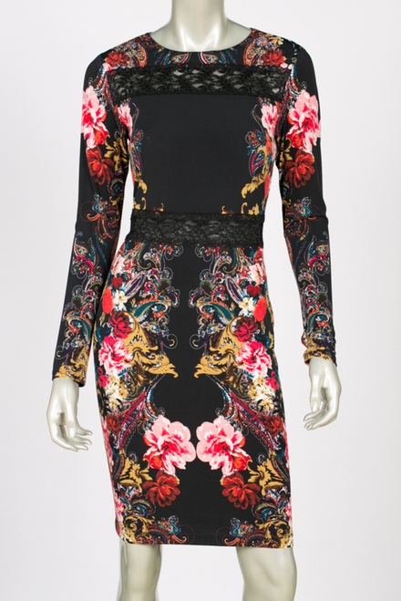 Joseph Ribkoff dress style 143842. Black/multi