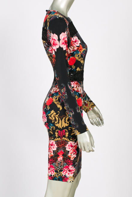 Joseph Ribkoff dress style 143842. Black/multi. 2