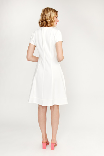 Short Sleeve Fit &amp; Flare Dress Style 232106. Vanilla. 2
